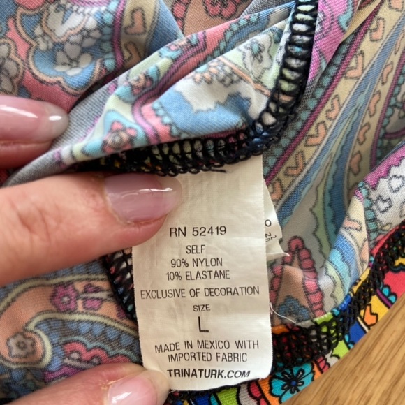 Trina Turk Racerback Paisley Tank - Picture 4 of 6